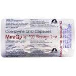 ミラキュール　MiraquleMiraqule, コエンザイム Q10 100mg, カプセル, 包装裏面